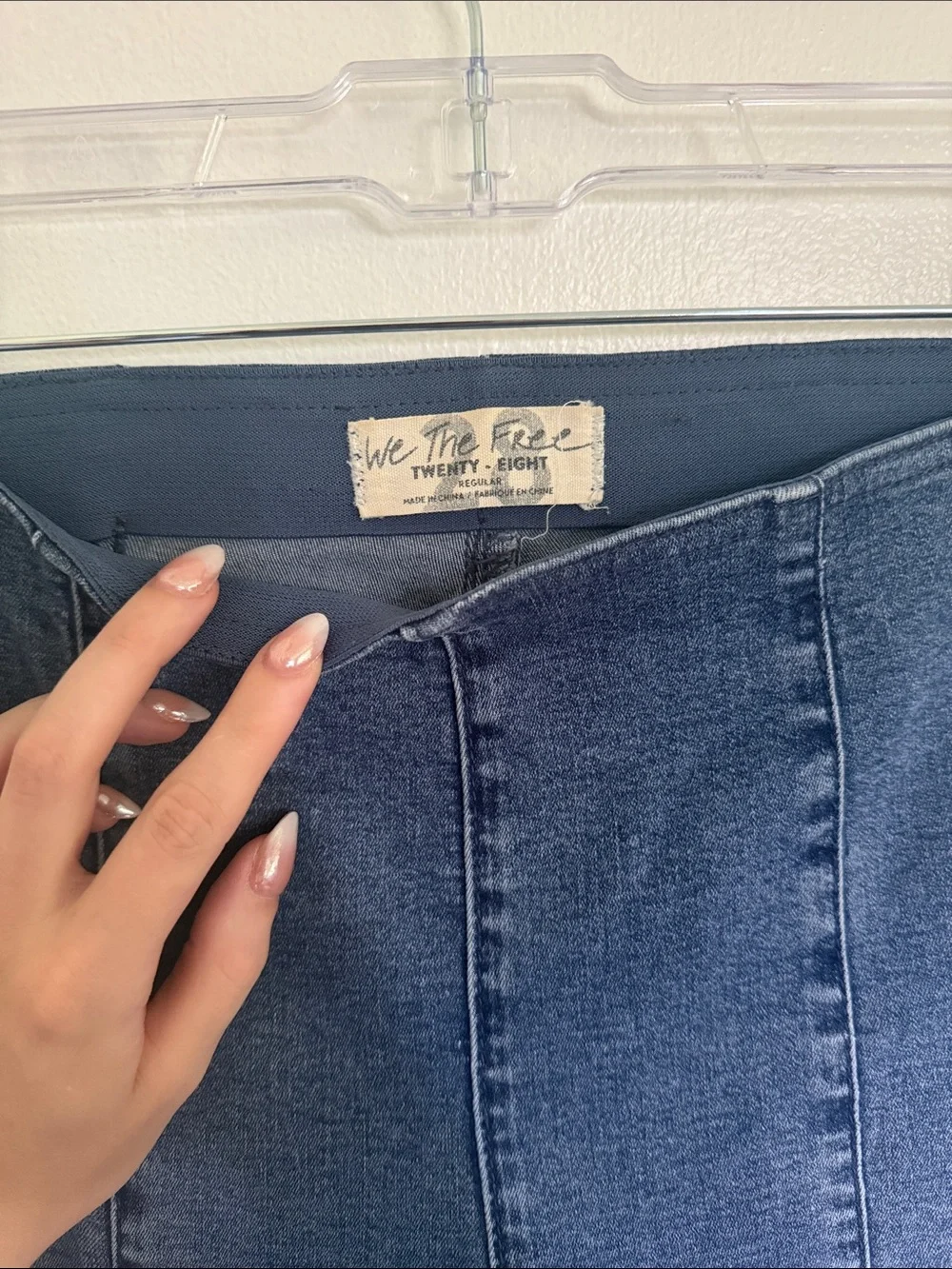 Free People Dark Gray Flare Jeans - High Waist